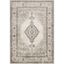 Elegant Ivory Oriental-Inspired Synthetic Area Rug 2'-8" x 7'-6"