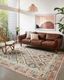 Ivory and Multi Southwestern Synthetic Area Rug 5' x 7' 6"