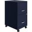 Navy Steel 2-Drawer Lockable Mobile File Cabinet