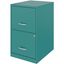 Teal 2-Drawer Lockable Steel File Cabinet