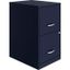 Navy 18" Lockable 2-Drawer Steel File Cabinet