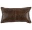 Chocolate Brown Genuine Leather Rectangular Accent Pillow