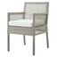 Gray Wicker Rattan Outdoor Dining Chair with Cushions