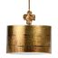 Ancient Gold Leaf Drum Pendant Light with Adjustable Chain