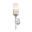 Sawgrass Silver 1-Light Dimmable Sconce with Clear Glass Shade