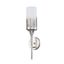 Sawgrass Silver 1-Light Dimmable Sconce with Clear Glass Shade