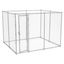 Large Silver Galvanized Steel Chain Link Dog Kennel