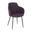 High-Back Industrial Upholstered Arm Chair in Black and Purple