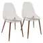 Clear Acrylic and Walnut Mid-Century Modern Side Chair