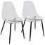 Black and Clear Acrylic Side Chair with Metal Legs