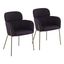 Milan 24" Purple Fabric Accent Chair with Metal Legs