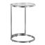 Stainless Steel and Glass Round End Table, 16 in