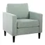 Contemporary Wendy Accent Chair in Light Green with Black Wood Finish