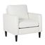 Cream Fabric Accent Chair with Black Wood Legs