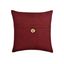 Clayton Red Woven Button 20" x 20" Polyester Pillow Cover