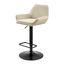 Luther Cream Adjustable Swivel Bar Stool with Metal Base