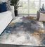 Blue and Gray Abstract 8' x 10' Synthetic Area Rug