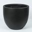 Medium Black Magnesium Oxide Round Outdoor Planter