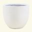 White Round Magnesium Oxide Outdoor Planter, 12.2in Height