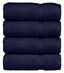 Navy Oversized Turkish Cotton Bath Towels Set of 4