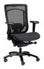 Executive High-Back Swivel Chair with Adjustable Arms and Mesh Fabric, Black