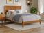 Madison Full Light Toffee Wood Upholstered Bed with Headboard