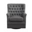 Mathis Deep Gray Velvet Swivel Glider Chair