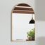 Maeve 30-Inch Gold Arched Wall Mirror with MDF Backing