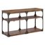 Bourbon Aged Iron 50" Industrial Console Table with Storage