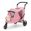 Pink Foldable Pet Stroller for Small to Medium Dogs and Cats