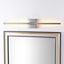 Sleek Minimalist Nickel LED Wall Sconce, 28" Rectangular