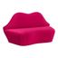 Hot Pink Velvet Lips Shaped Settee Sofa