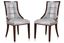 Silver Faux Leather Upholstered Side Chair with Wood Frame