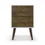 Liberty Chic White and Rustic Brown 2-Drawer Nightstand