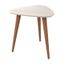 Gloss White Triangular Wood End Table