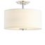 Elegant 18" Chrome Drum Semi-Flush Mount with LED Lighting