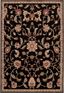 George Traditional Black Hand-Knotted Round Area Rug 9'10" x 12'10"