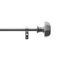 Matte Nickel Adjustable Curtain Rod with Finials, 36-66 Inches