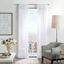 White Sheer Polyester Rod Pocket Window Curtain Panels, 50" x 84"