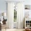 White Sheer Polyester Tab Top Window Drapes, 84-inch Pair