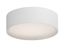 Modern 16" White Linen LED Drum Flush Mount Ceiling Light