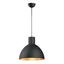 Elegant Cora Adjustable Bowl Pendant Light in Black and Gold