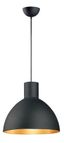 Elegant Cora Adjustable Bowl Pendant Light in Black and Gold