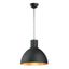 Elegant Cora Adjustable Bowl Pendant Light in Black and Gold