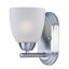 Polished Chrome Outdoor Vanity Wall Sconce with Frosted Glass