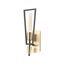 Geometric Wings Black and Satin Brass Dimmable Wall Sconce