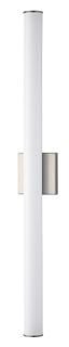 Sleek 36" Satin Nickel Cylinder LED Vanity Wall Light