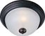 Maxim Essentials 15.5" Bronze & Glass Modern Flush Mount Light