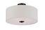 Oil Rubbed Bronze Drum Shade Semi-Flush Mount Light