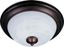 Oil Rubbed Bronze 2-Light Flush Mount with Marble Glass